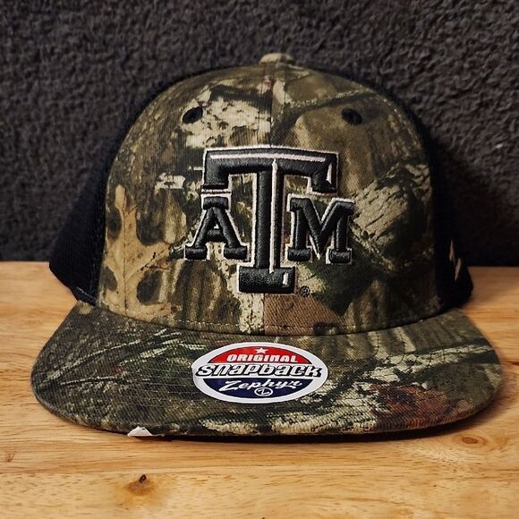 Zephyr Texas A&M ATM Camo Snapback Hat - New - Picture 1 of 7
